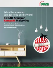 Kobau Armiera® Kompakt Malervlies - selbsthaftendes / selbstklebendes Glasfaservlies *** 50m x 1m ***
