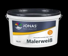 JONAS Malerweiß 12,5 L - Stumpfmatte Innenfarbe NAK3 / DKL1 ***weiß***