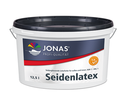 JONAS Seidenlatex 12,5 L Weiss - Hochwertige und seidenglänzende Latexfarbe für außen und innen NAK2 / DKL1 ***weiß***